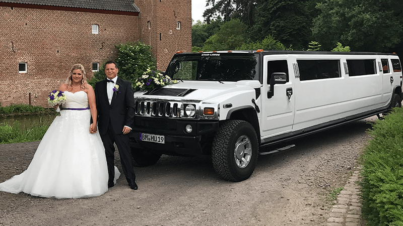 Hummer Limousine zum mieten als Hochzeitsfahrzeug bei Starlimos