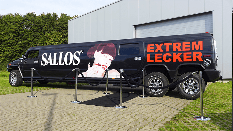 Hummer H2 Limousine mieten für Sallos Extrem Lecker Promotion